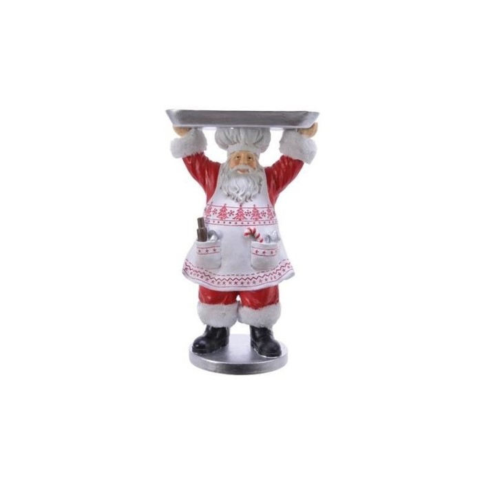 BABBO NATALE CON VASSOIO ROSSO